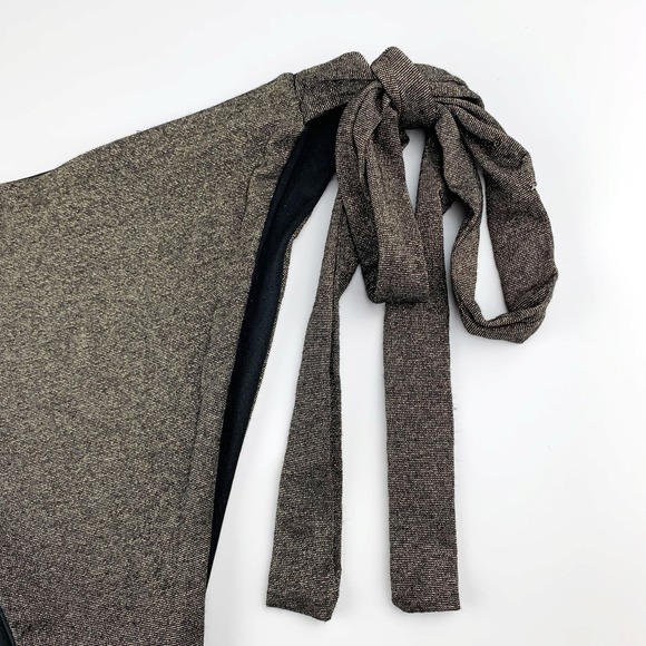 JYork The Label Ellie Bikini Bottom Gold Black Ties Reversible Women’s M - Picture 4 of 9